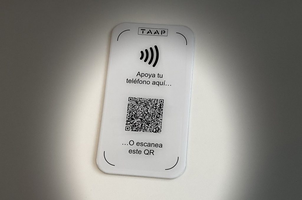 tarjeta NFC de TAAP